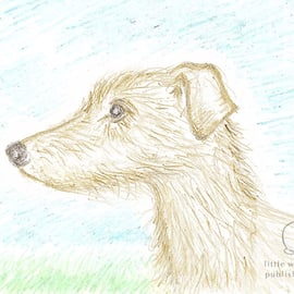 Lucy the Lurcher - Blank Card