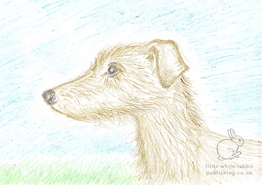 Lucy the Lurcher - Blank Card