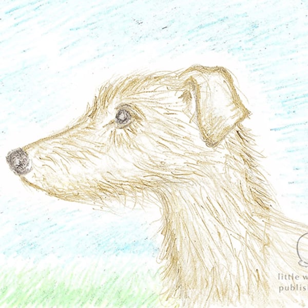 Lucy the Lurcher - Blank Card