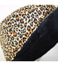 Leopard Print Hat Black Fluffy Faux Fur Reversible - Image 8