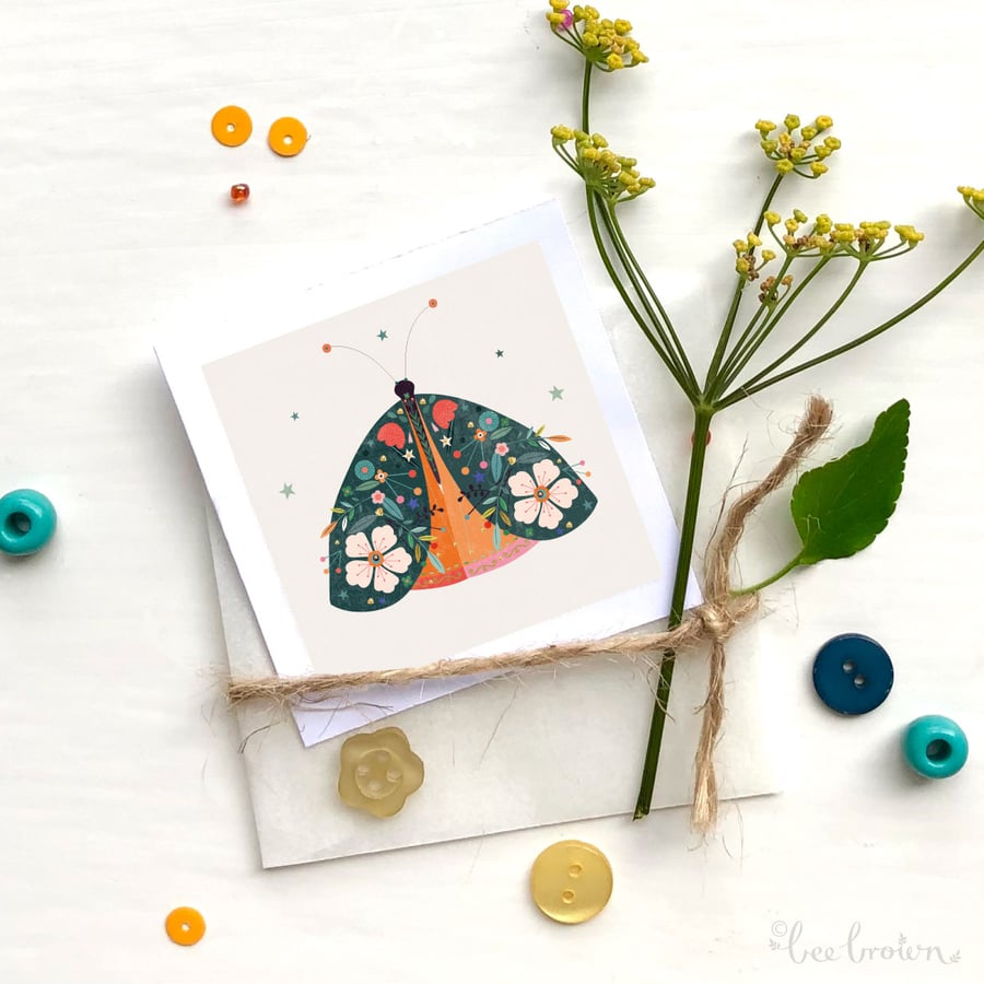 'Decorated Moth' - Mini Art Print