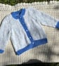 Blue marl cardigan 12-18mo