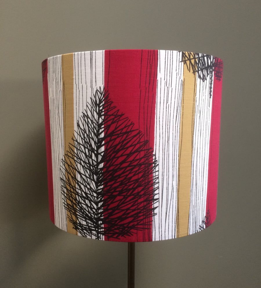 50s 60s Large Leaf NAIRN vintage fabric Lampshade option 