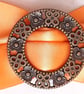 3 x round 38mm Ornate buckle belt loop ribbon slider embellishment - Image 4