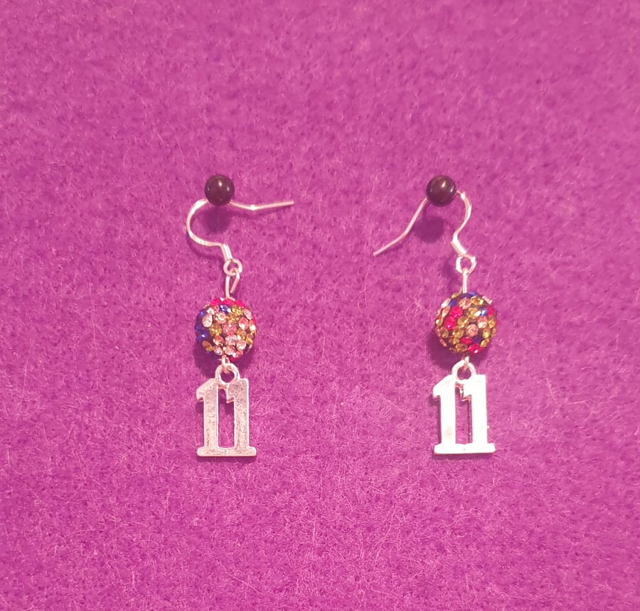 Stranger Things inspired "11" earrings