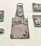 motorcycle keyring, luggage tag motorbike keyfob, brown fabric biker keychain - Image 2