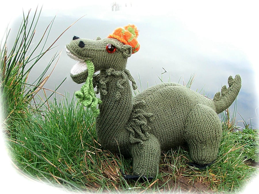 JESSIE LOCH NESS MONSTER toy knitting pattern by Suzannah Holwell PDF by email 