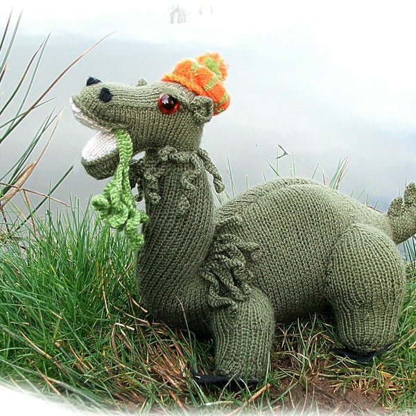 JESSIE LOCH NESS MONSTER toy knitting pattern by Suzannah Holwell PDF by email 