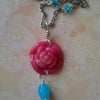 Resin Rose Necklace