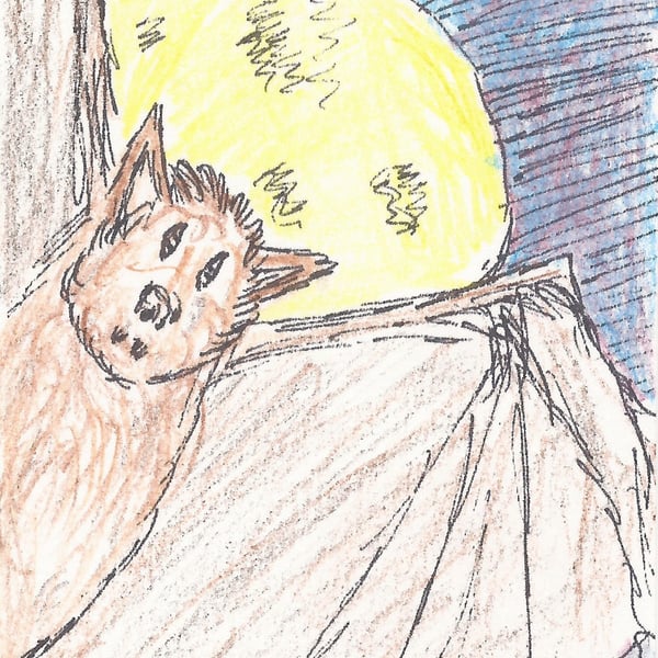 Hand coloured print  from my own original arr Aceo