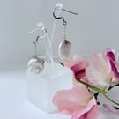 Freshwater Cultured Pearl Pearl Drop on Sterling Silver chain detail with Hooks