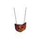 Little Bowie Aladdin Sane pink, red &yellow Cat Necklace by EllyMental Jewellery - Image 1
