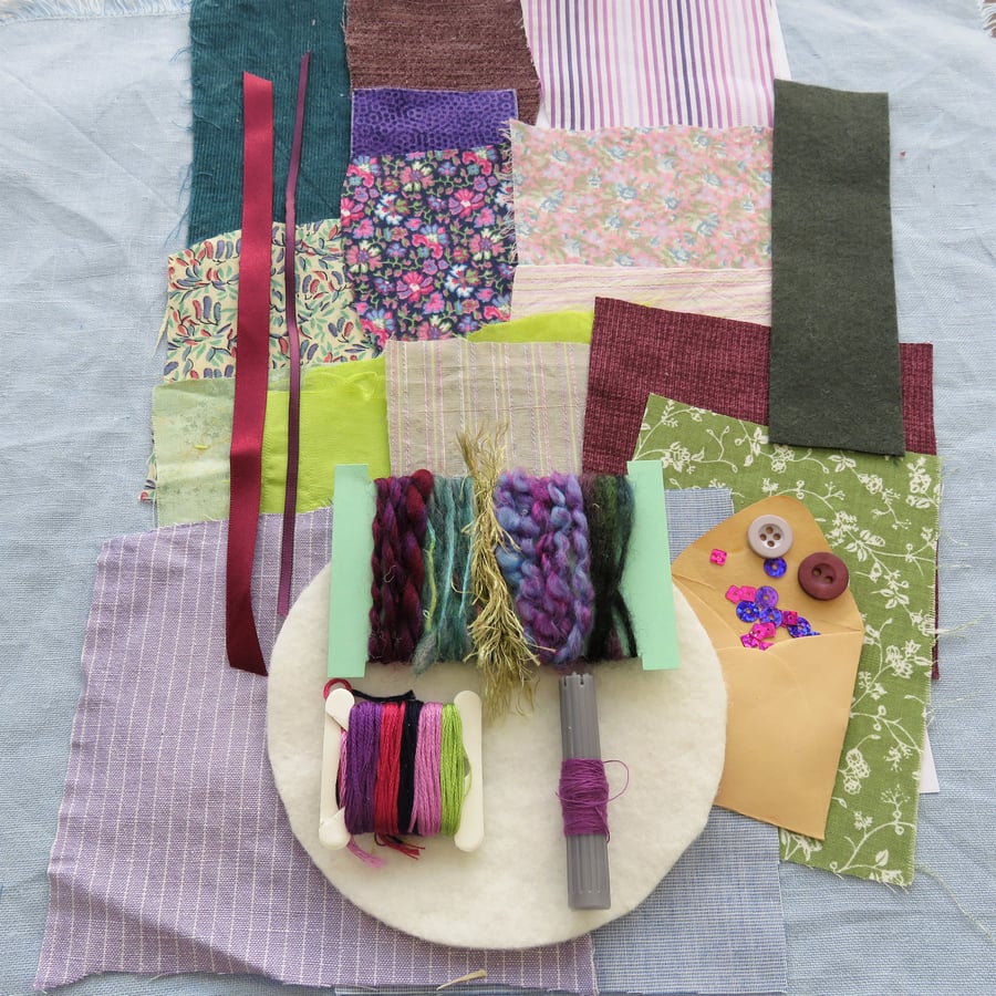 Moorland Inspiration Pack - slow stitching, patchwork, collage, small projects