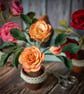  Sunlit Rose in Terracotta - Yellow Felt Bloom  - Image 2