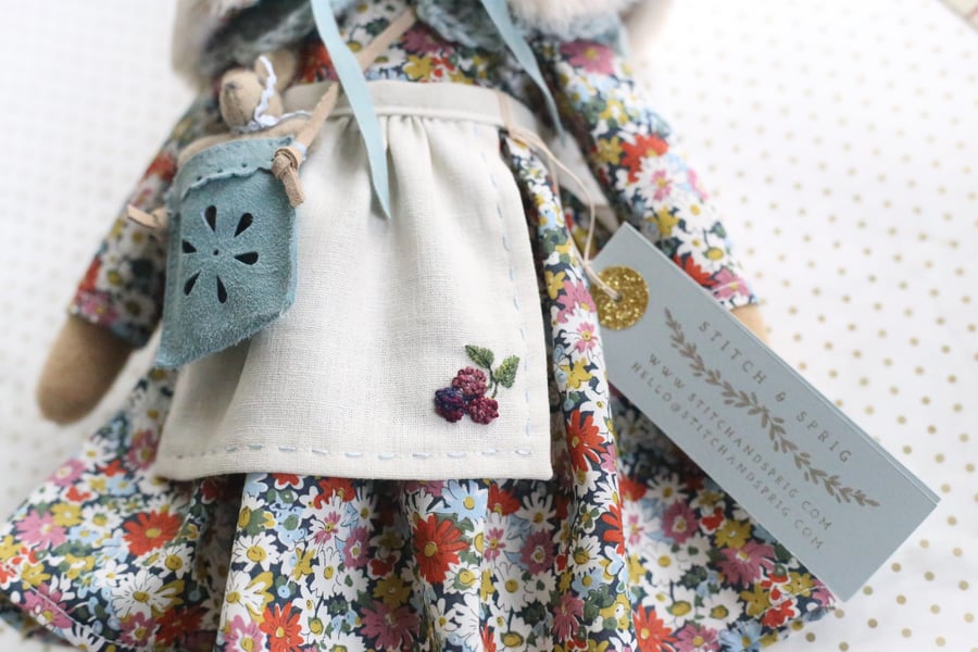 Heirloom Liberty bunny - Autumn blackberries for Jessica