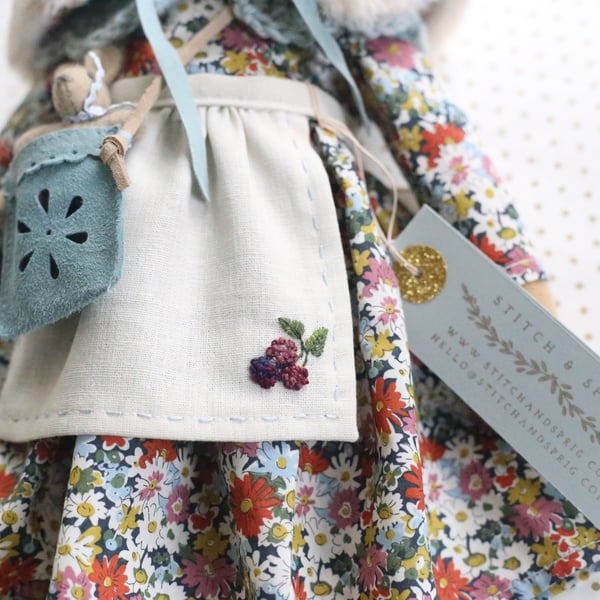 Heirloom Liberty bunny - Autumn blackberries for Jessica
