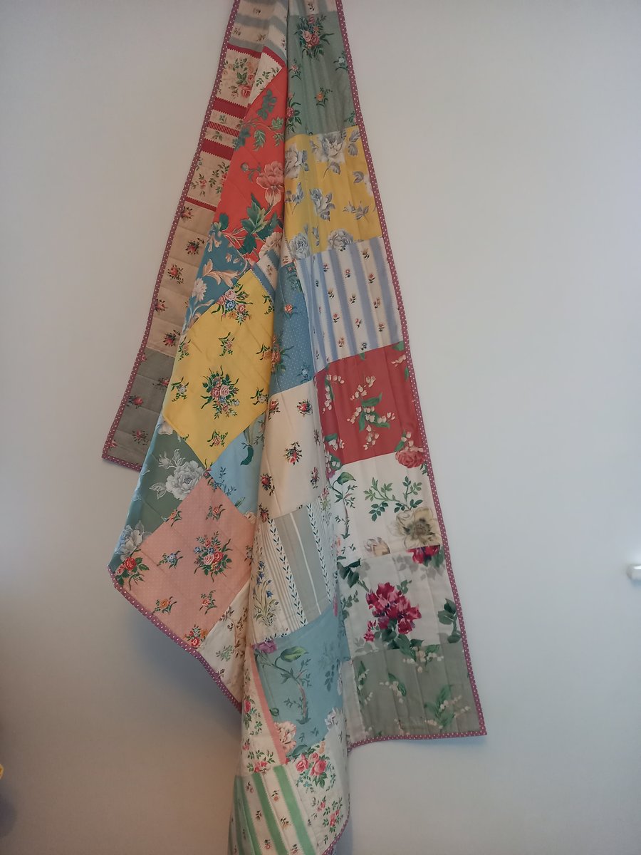 Vintage fabric patchwork quilt