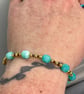 Amazonite & Garnet gold filled adjustable bracelet, 6.5 or 7.5 inch - Image 6