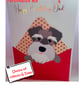 Handmade Personalised Schnauzer Birthday Card in choice schnauzer colours