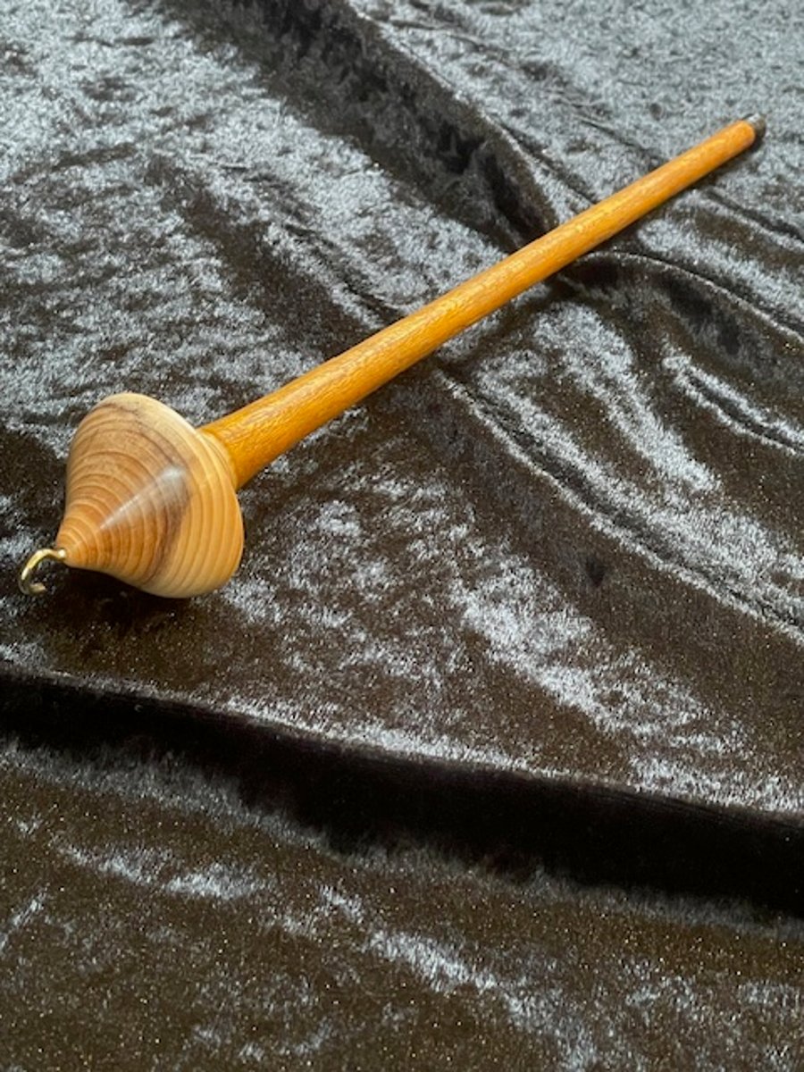 Victorian style silk drop spindle