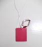 Contemporary Silver & Bright  Pink Pendant Necklace 18" - Image 2