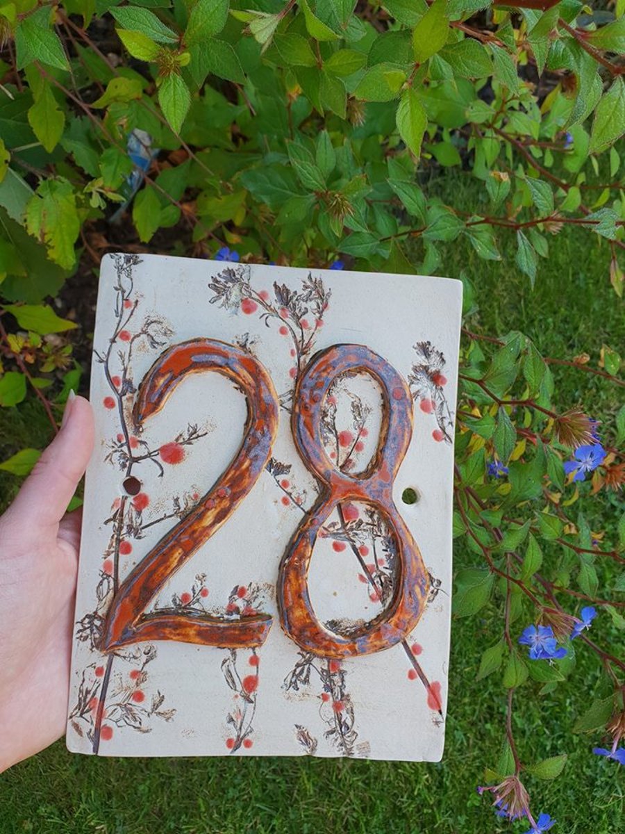 Double Ceramic Number Tile - Custom Made