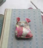 Petal, original printed and embroidered textile brooch - Image 5