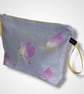 Lilac Magnolias Linen Makeup Bag - Image 3