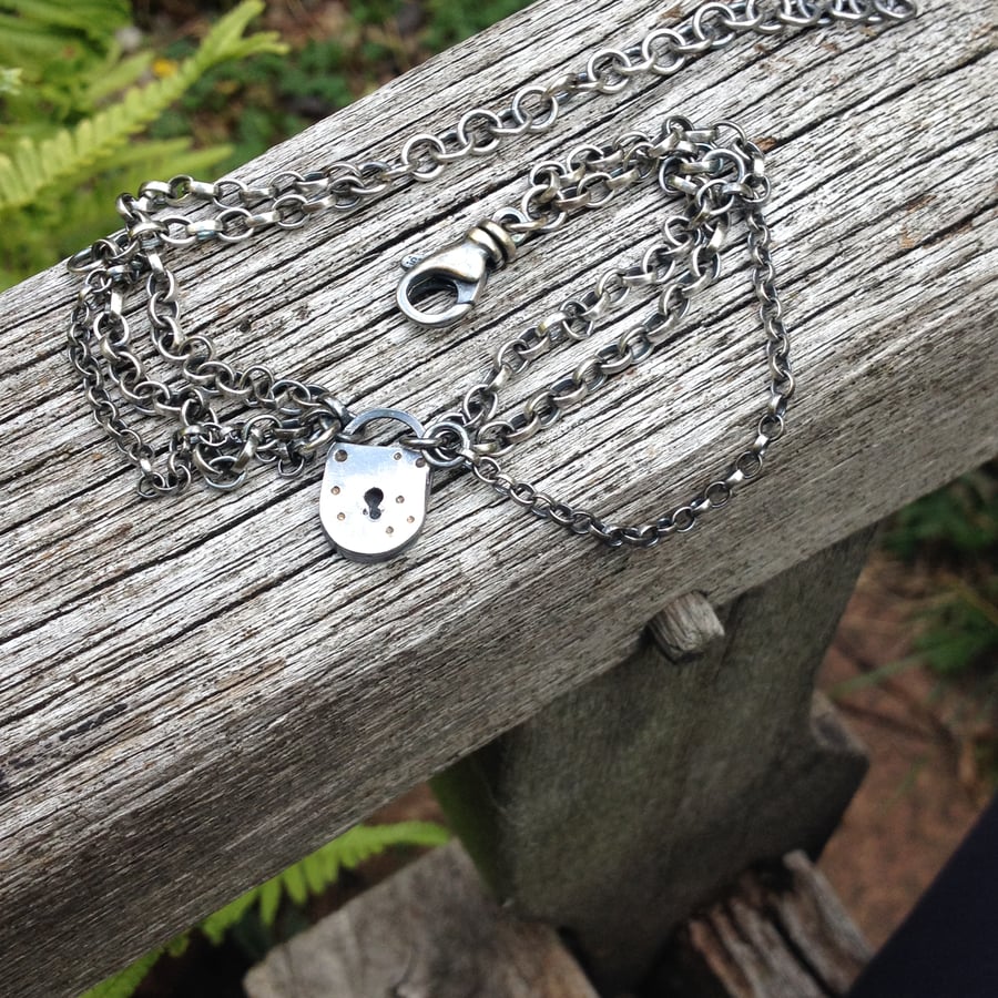 Thames barge padlock bracelet