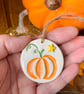 Small ceramic pumpkin decoration with star - Image 3