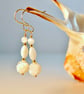 Mother Of Pearl Rose Earrings - Handmade Gift, Wedding, Bridesmaid, Anniversary - Image 5
