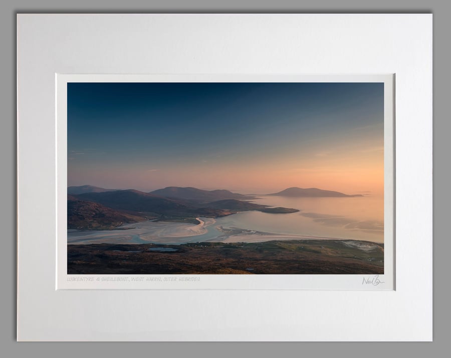 Luskentyre & Sheileboist W Harris, Outer Hebrides - A3 (50x40cm) Unframed Print