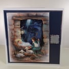3D Decoupaged Christmas Card, Nativity 