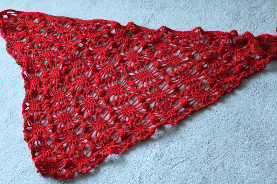 ladies triangular shawl- unique