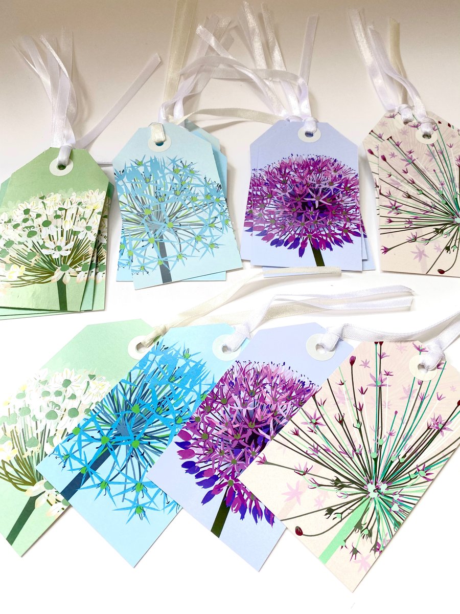 SALE - 20 x Allium Gift Tags, Floral Tags