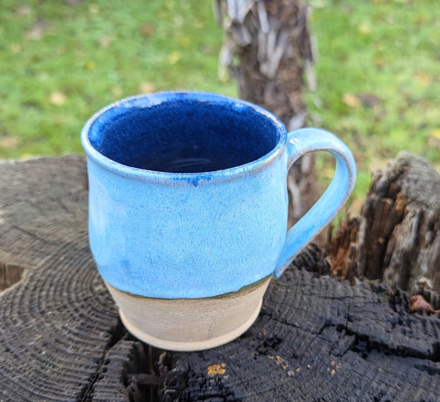 Pale blue mug, blue mug, handmade ceramic mug, gift