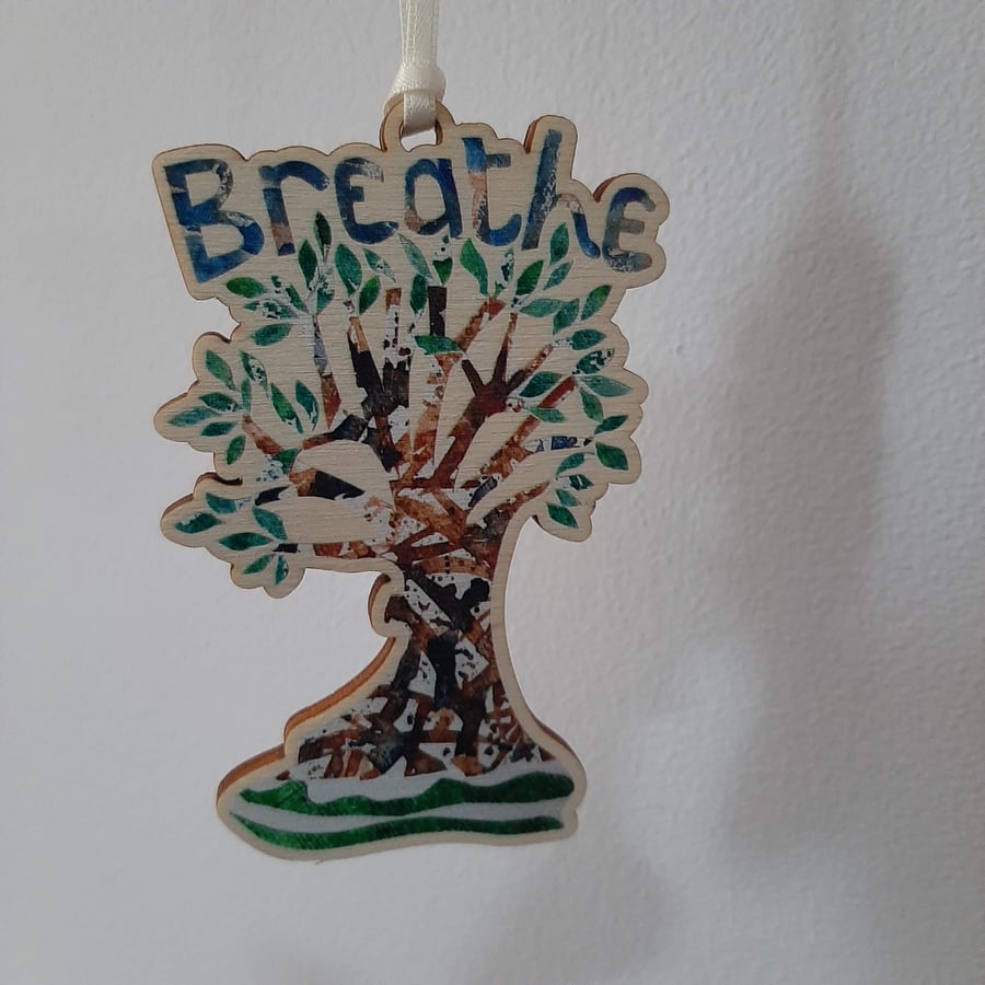 Breathe Tree Wooden Decoration