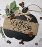 Welcome Pumpkin Shape Sign Home Decoration - Image 1