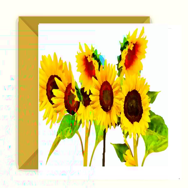 Sunflowers, Greeting Card 