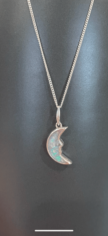 Crescent Moon Memorial Pendant 