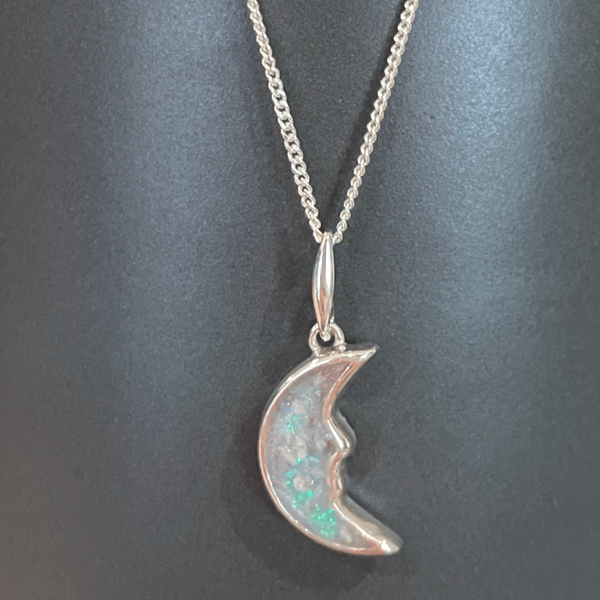Crescent Moon Memorial Pendant 
