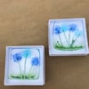 Fused glass allium trinket dish 