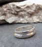 Handmade Silver Meteorite Wedding Rings - Image 4