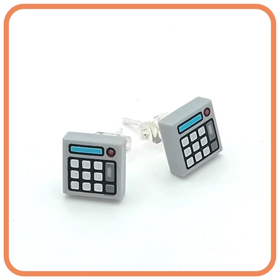 Lego Calculator Earrings