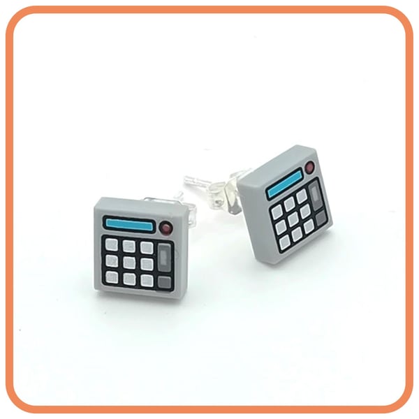 Lego Calculator Earrings