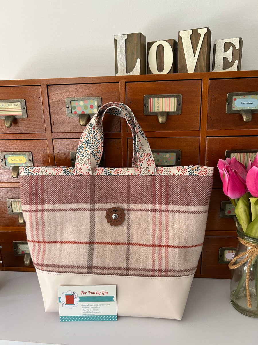 Tweed mini tote Neptune 