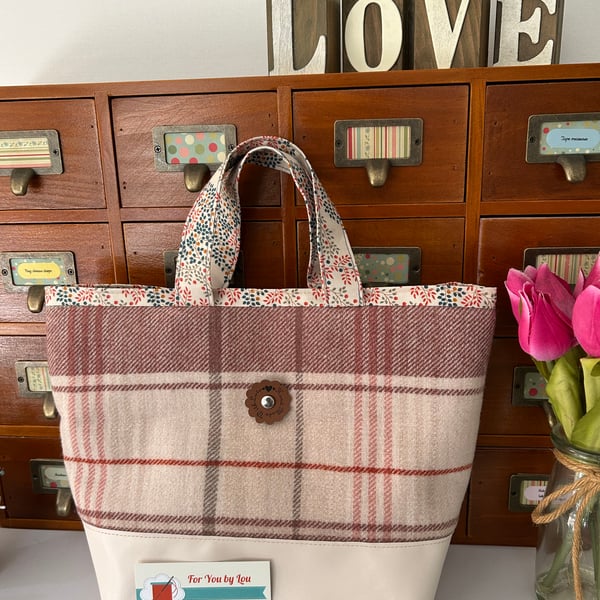 Tweed mini tote Neptune 