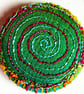 Buttons 1 inch button Hand Dyed Silks and Cottons Free Machine Embroidery Button