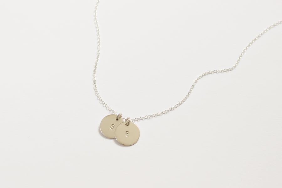Silver initial necklace, personalised necklace