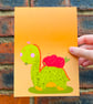A5 Illustrated Print - 'Hardcore Dino'